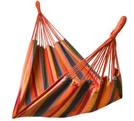Hängematte 210 x 150 cm - Gesamtlänge 320 cm - Belastbarkeit bis 300 kg, Streifen 8farbig