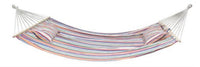 Hängematte mit zwei Kissen - 220 x 160 cm - Gesamtlänge 340 cm - Belastbarkeit bis 300kg