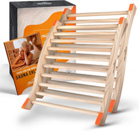 ALPENHAUCH Sauna Rückenlehne aus 100% Naturholz [2 Stück] - Ergonomische Rückenlehne mit geschwungener S-Form