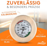 ALPENHAUCH Sauna Thermometer Hygrometer Holz [2in1 Funktion]