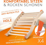 ALPENHAUCH Sauna Rückenlehne [aus 100% Naturholz] - Ergonomische Rückenlehne mit geschwungener S-Form