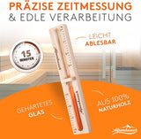 ALPENHAUCH Sauna Sanduhr 15 Minuten aus 100% Naturholz - Edle Saunauhr mit ultra feinem Sand