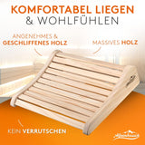 ALPENHAUCH Sauna Kopfstütze Holz [100% Naturholz] - Ergonomische Saunakopfstütze Holz