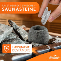 ALPENHAUCH Sauna Aromaschale aus massivem Speckstein [5x5cm]