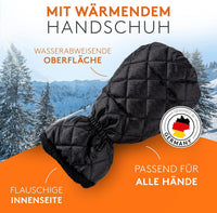 WERKTAL Eiskratzer Auto - Wärmender Scheibenkratzer mit Handschuh Auto