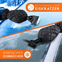 WERKTAL Eiskratzer Auto - Wärmender Scheibenkratzer mit Handschuh Auto