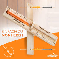 ALPENHAUCH Sauna Sanduhr 15 Minuten aus 100% Naturholz - Edle Saunauhr mit ultra feinem Sand