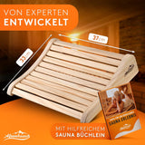 ALPENHAUCH Sauna Kopfstütze Holz [100% Naturholz] - Ergonomische Saunakopfstütze Holz