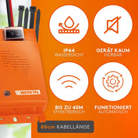 WERKTAL Marderschreck Auto - Effektive Marderabwehr mit Ultraschall & Blitzlicht [Autobatteriebetrieben]