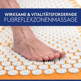 Wellax [Das Original] - Akupressurmatte mit Kissen - Orange