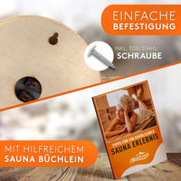 ALPENHAUCH Sauna Thermometer Hygrometer Holz [2in1 Funktion]
