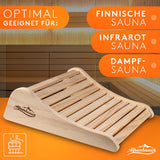 ALPENHAUCH Sauna Kopfstütze Holz [2 Stück] - Ergonomische Saunakopfstütze Holz