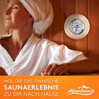 ALPENHAUCH Sauna Thermometer Hygrometer Holz [2in1 Funktion]