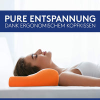 Wellax [Das Original] - Akupressurmatte mit Kissen - Orange