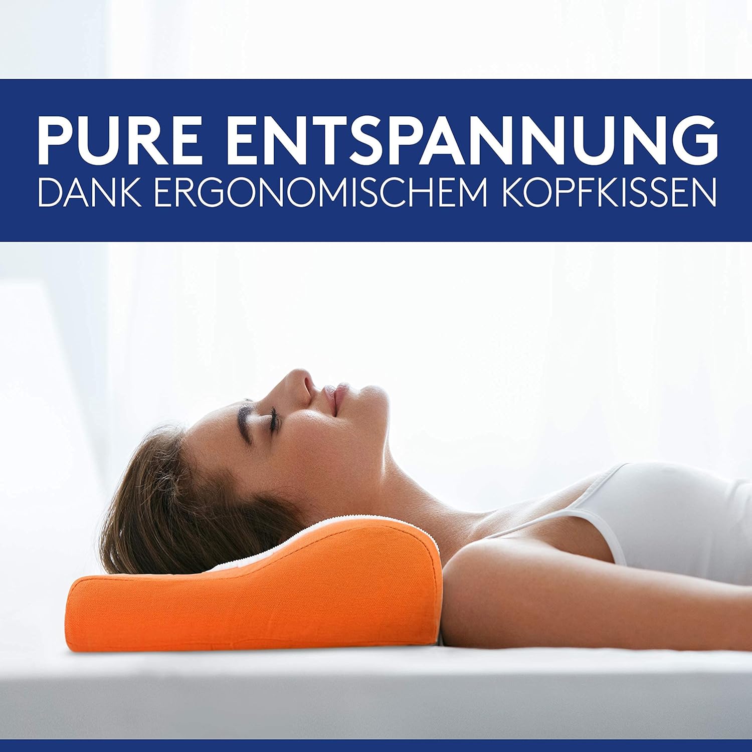 Wellax [Das Original] - Akupressurmatte mit Kissen - Orange
