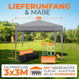 Faltpavillon 3x3m - wasserdicht