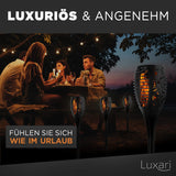Luxari Gartenfackel Solar − 12x Realistisches Solar Fackeln für außen