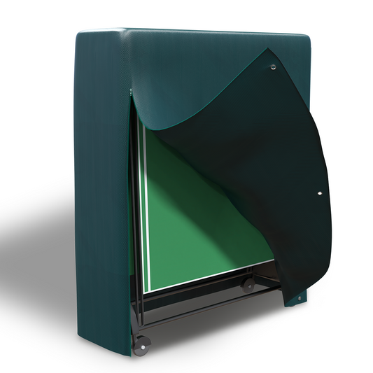 Schutzhülle Tischtennisplatte - 180 x 160 x 55 cm - Abdeckhaube Tischtennis Outdoor - wasserdicht - mit Reißverschluss - grün