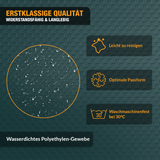 Schutzhülle Tischtennisplatte - 180 x 160 x 55 cm - Abdeckhaube Tischtennis Outdoor - wasserdicht - mit Reißverschluss - grün