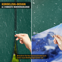 Schutzhülle Hollywoodschaukel - 150 x 210 x 150 cm - Abdeckung für 3-4 Sitzer - wasserdicht - grün