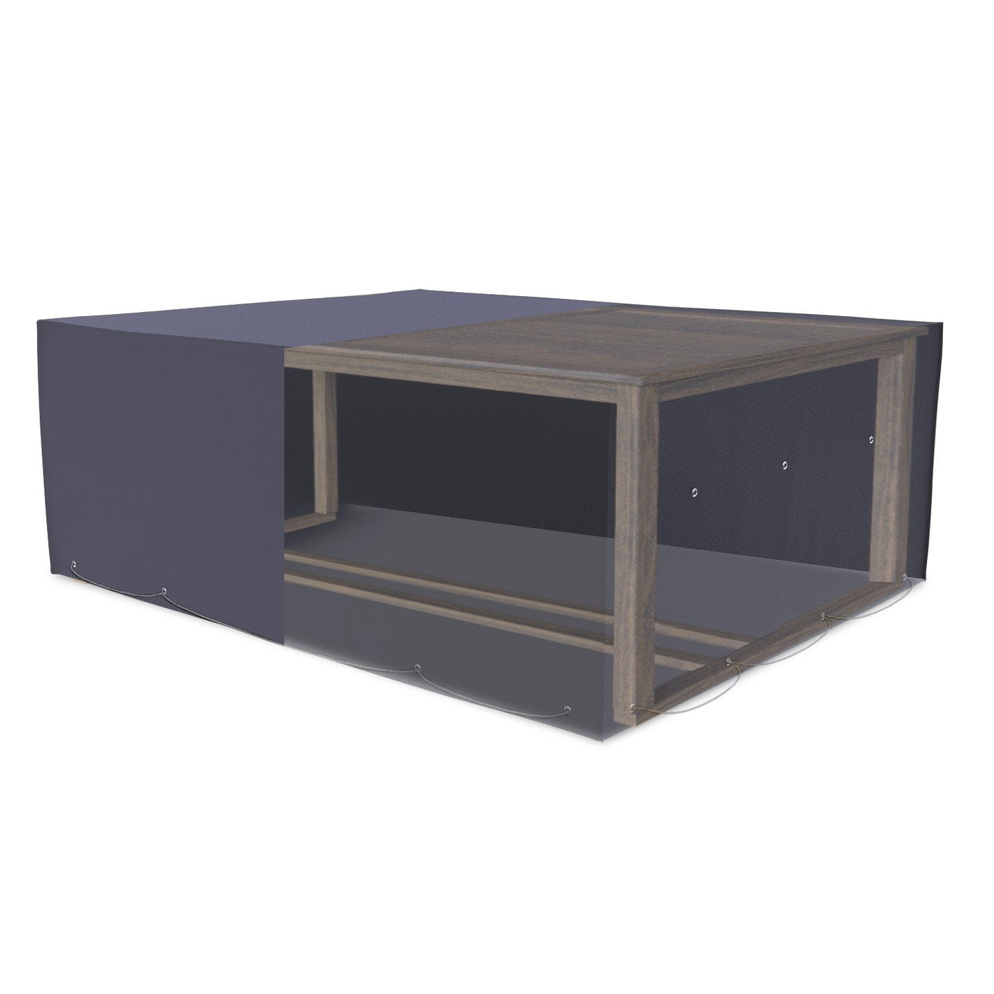 Schutzhülle für Sitzgruppe - 420D Oxford - 70 x 200 x 160 cm - wasserdicht – für Tisch & Stühle - grau