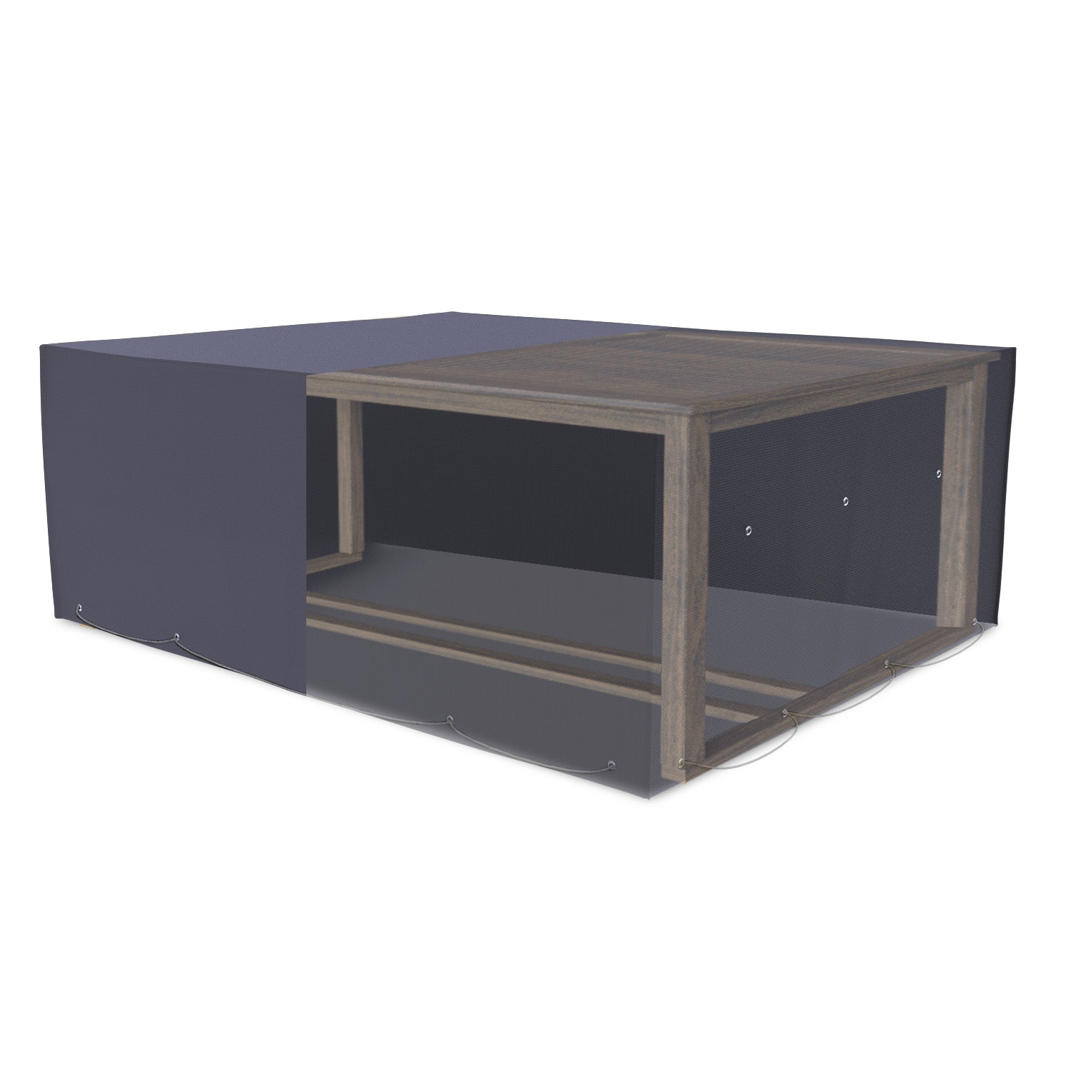 Schutzhülle für Sitzgruppe - 420D Oxford - 70 x 200 x 160 cm - wasserdicht – für Tisch & Stühle - grau