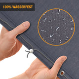 Schutzhülle für Sitzgruppe - 420D Oxford - 70 x 200 x 160 cm - wasserdicht – für Tisch & Stühle - grau