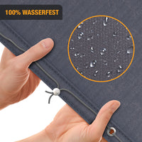 Schutzhülle für Sitzgruppe - 420D Oxford - 70 x 200 x 160 cm - wasserdicht – für Tisch & Stühle - grau