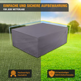 Schutzhülle für Sitzgruppe - 420D Oxford - 70 x 200 x 160 cm - wasserdicht – für Tisch & Stühle - grau