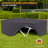 Schutzhülle für Sitzgruppe - 420D Oxford - 70 x 200 x 160 cm - wasserdicht – für Tisch & Stühle - grau