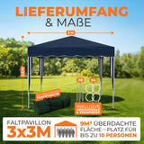 Faltpavillon 3x3m - wasserdicht