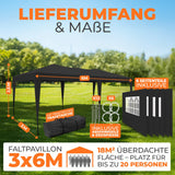 Faltpavillon 3x6m - wasserdicht
