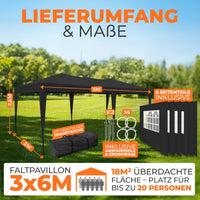 Faltpavillon 3x6m - wasserdicht