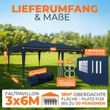 Faltpavillon 3x6m - wasserdicht