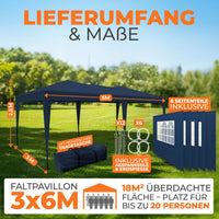 Faltpavillon 3x6m - wasserdicht