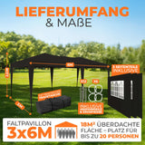 Faltpavillon 3x6m - wasserdicht