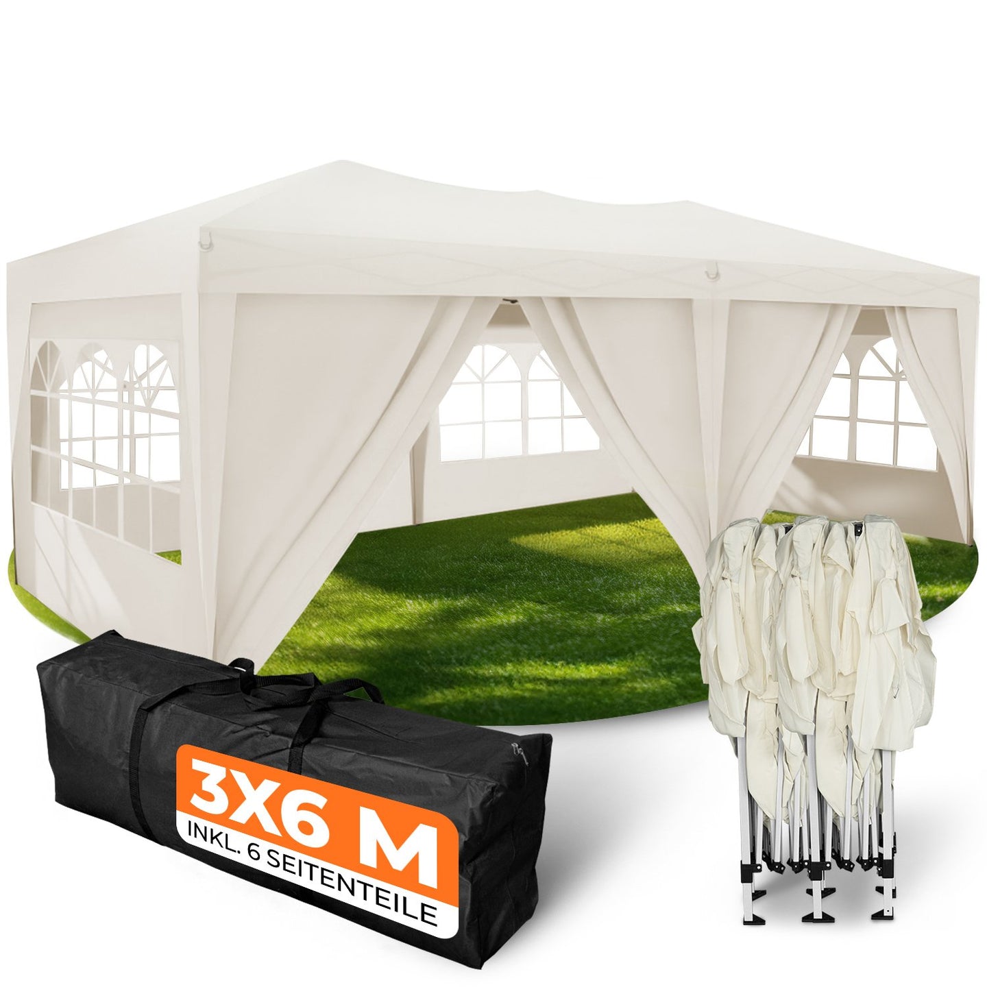 Faltpavillon 3x6m - wasserdicht