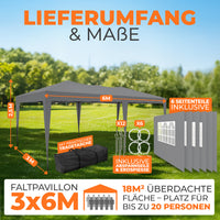 Faltpavillon 3x6m - wasserdicht