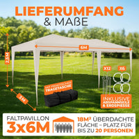 Faltpavillon 3x6m - wasserdicht