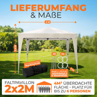 Faltpavillon 2x2m - wasserdicht