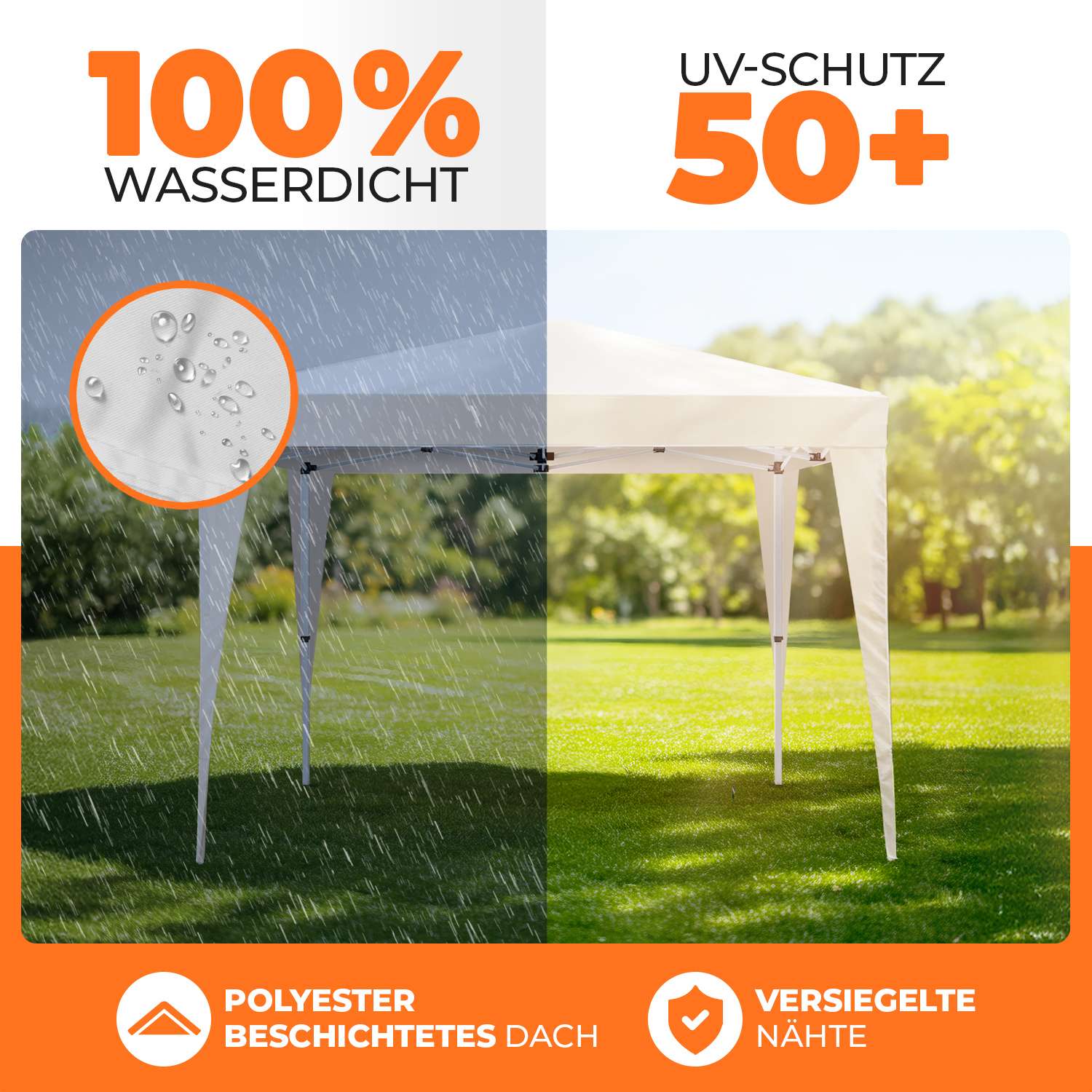 Faltpavillon 2x2m - wasserdicht