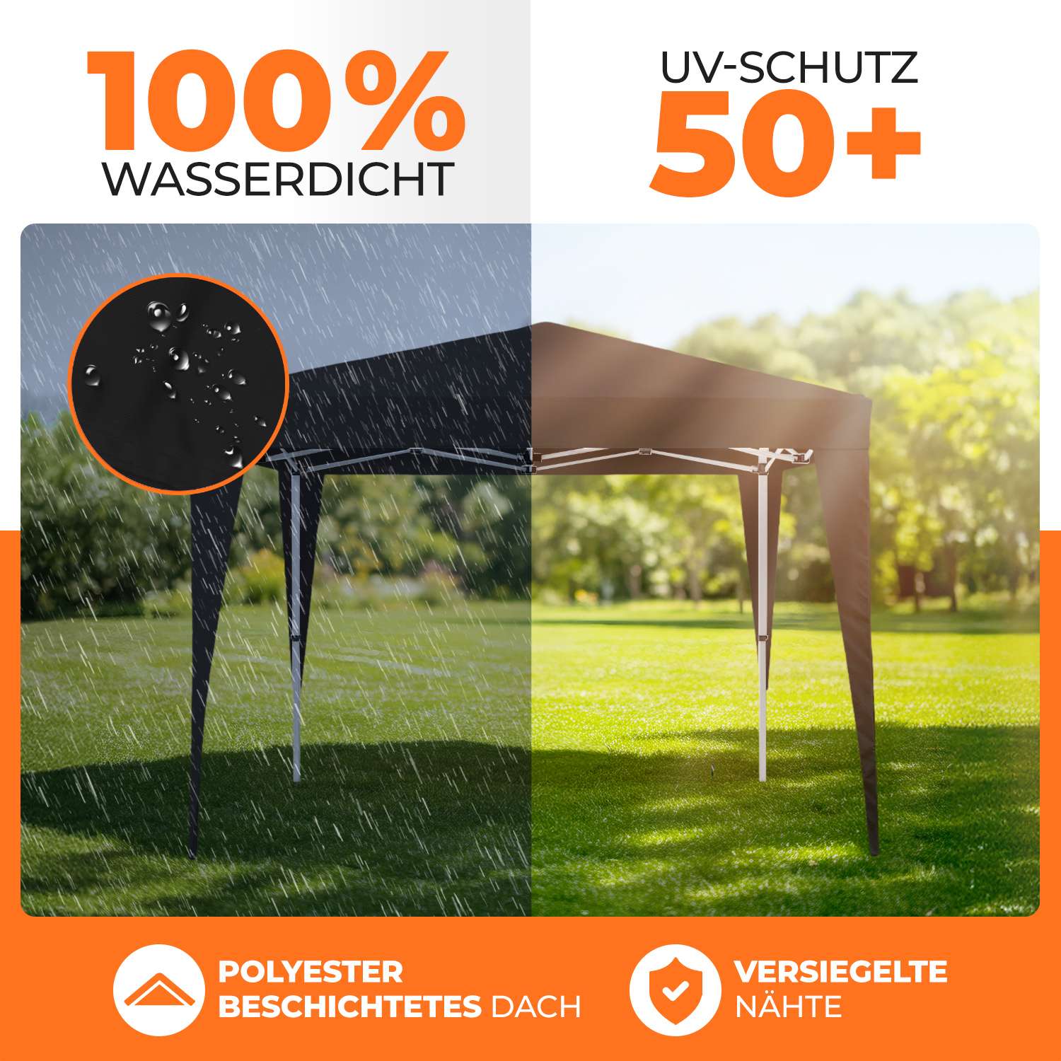 Faltpavillon 2x2m - wasserdicht