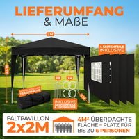 Faltpavillon 2x2m - wasserdicht