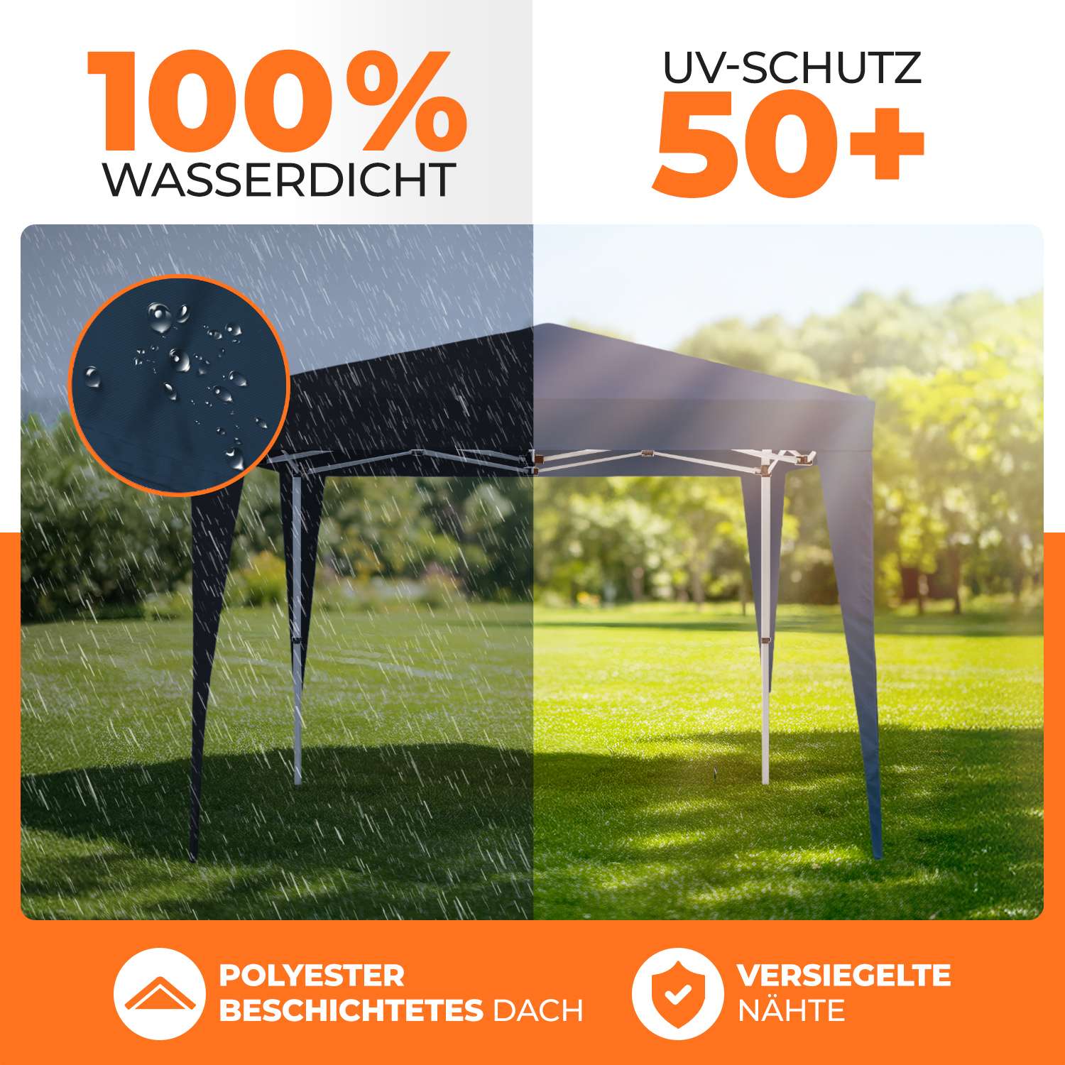 Faltpavillon 2x2m - wasserdicht