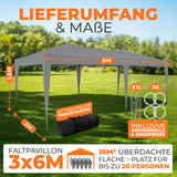 Faltpavillon 3x6m - wasserdicht