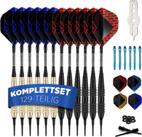 DartPro [DAS ORIGINAL] - Dartpfeile mit Kunststoffspitze – 12 Dartpfeile für elektronische Dartscheibe [18g]