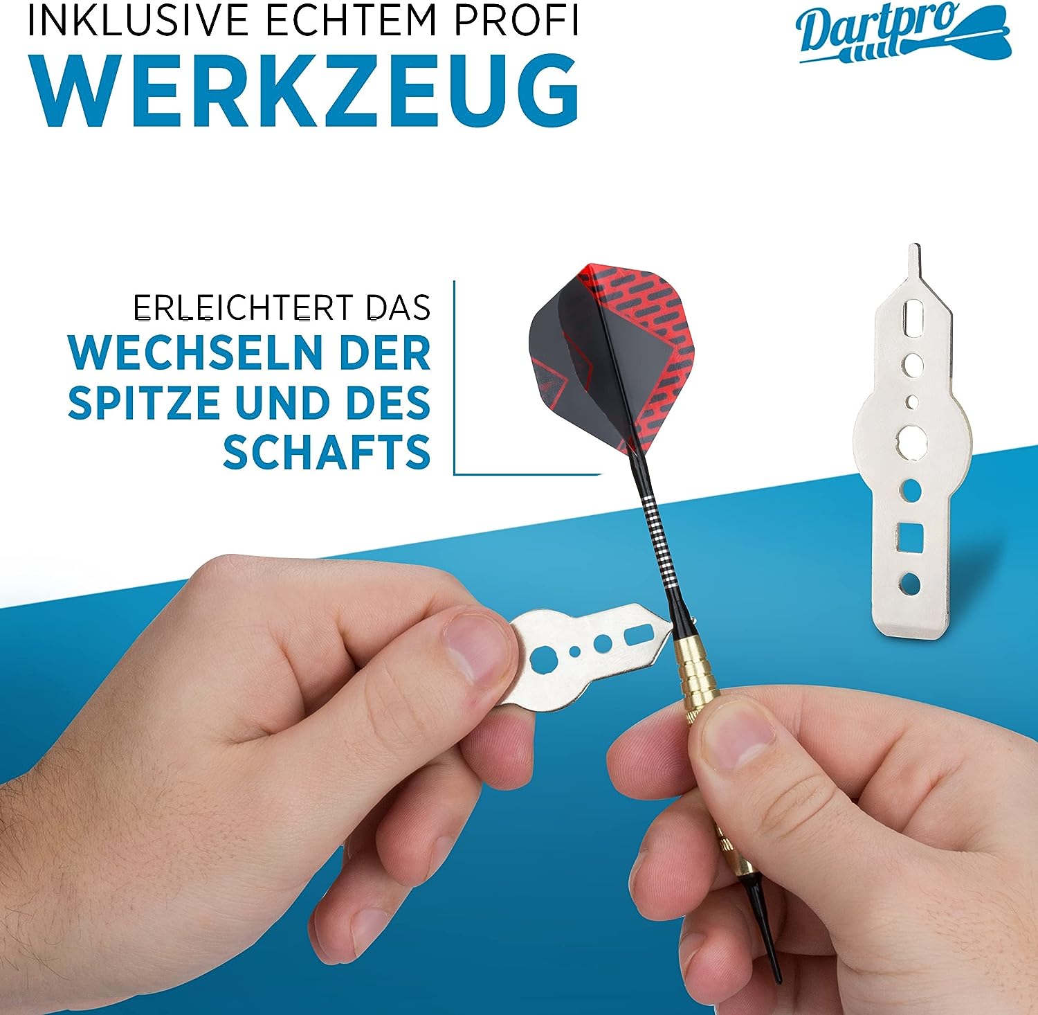 DartPro [DAS ORIGINAL] - Dartpfeile mit Kunststoffspitze – 12 Dartpfeile für elektronische Dartscheibe [18g]