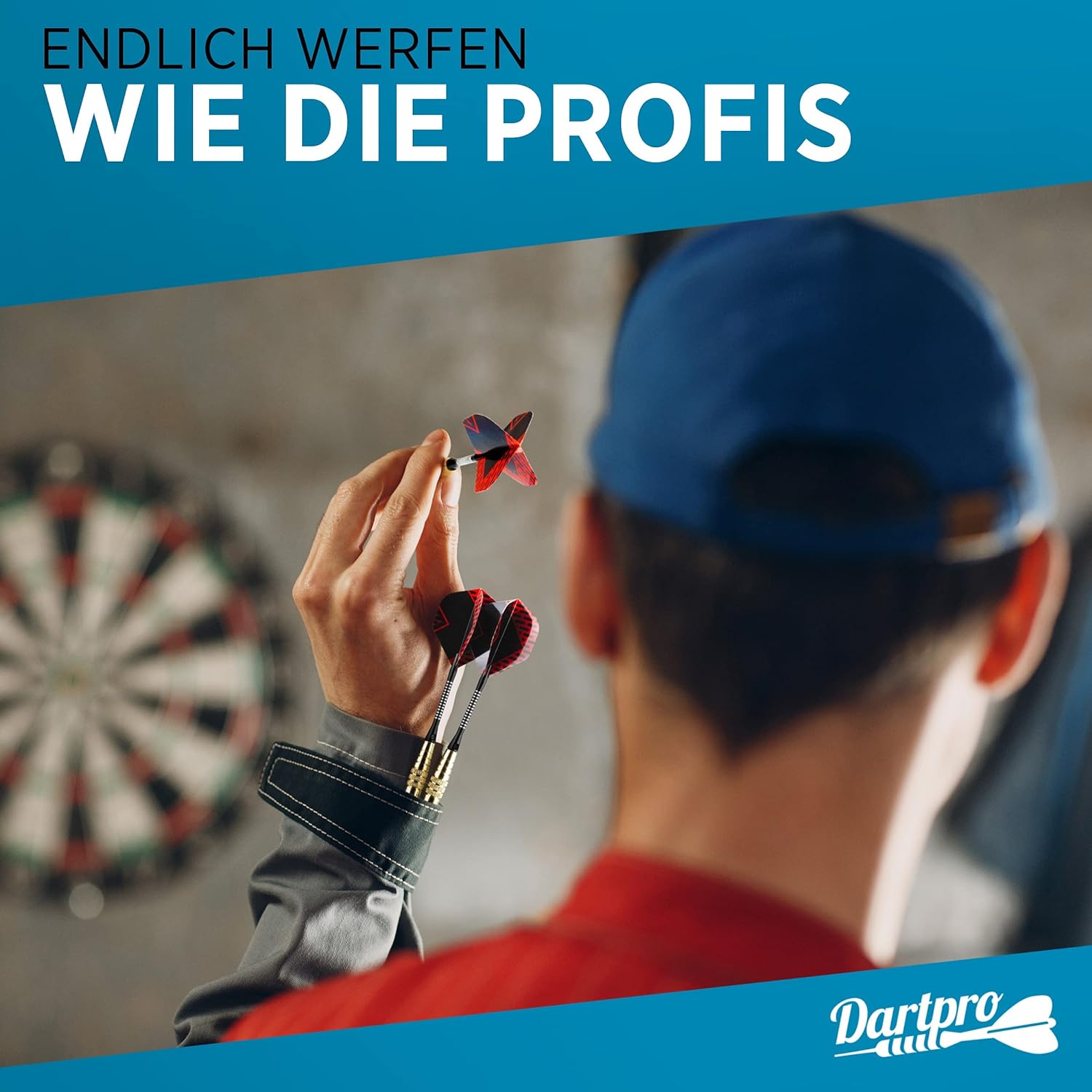 DartPro [DAS ORIGINAL] - Dartpfeile mit Kunststoffspitze – 12 Dartpfeile für elektronische Dartscheibe [18g]