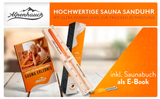 ALPENHAUCH Sauna Sanduhr 15 Minuten aus 100% Naturholz - Edle Saunauhr mit ultra feinem Sand