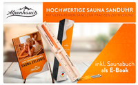 ALPENHAUCH Sauna Sanduhr 15 Minuten aus 100% Naturholz - Edle Saunauhr mit ultra feinem Sand